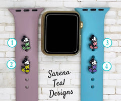 Mickey | Yellow | Purple | Green| Pink Watch Band Charm - SarenaTealDesigns