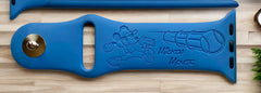 Mickey and Donald Baseball Engraved Watch Band - SarenaTealDesigns