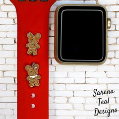 Mickey and Minnie Gingerbread Watch Band Charm - SarenaTealDesigns