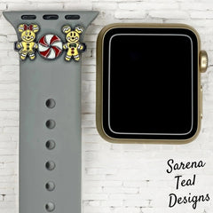 Mickey and Minnie Gingerbread Watch Band Slider Charm - SarenaTealDesigns