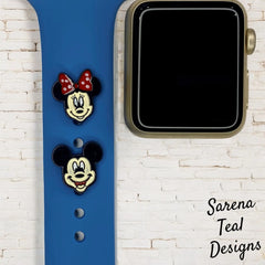 Mickey and Minnie Head Watch Band Charm - SarenaTealDesigns