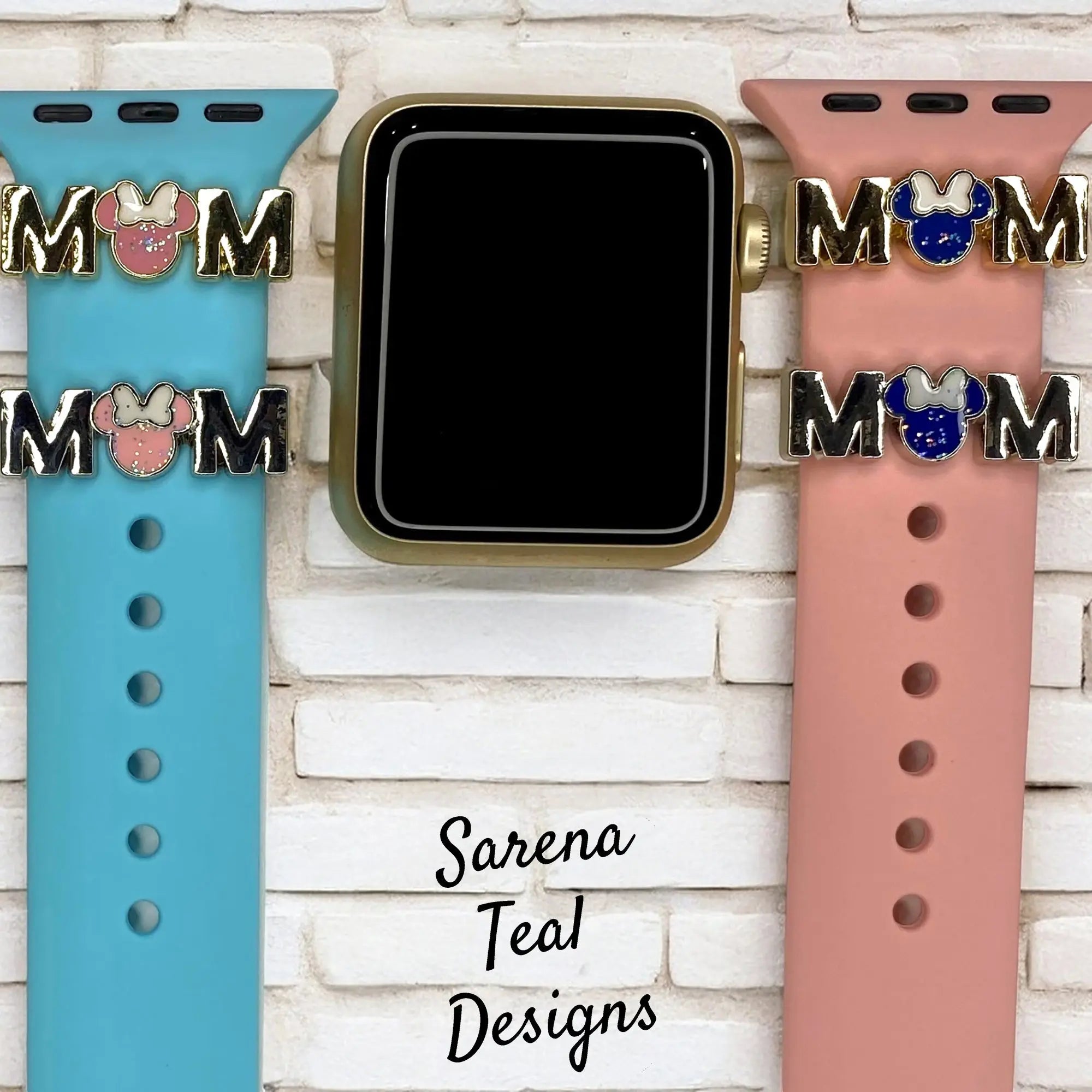 Mom with Minnie Head Watch Band Slider Charm - SarenaTealDesigns