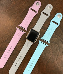 Nurse Stethoscope Monogram Watch Band - SarenaTealDesigns