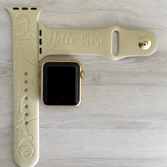 Obi Wan Kenobi Engraved Watch Band - SarenaTealDesigns