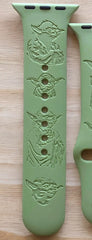Old Man Yoda Engraved Watch Band - SarenaTealDesigns