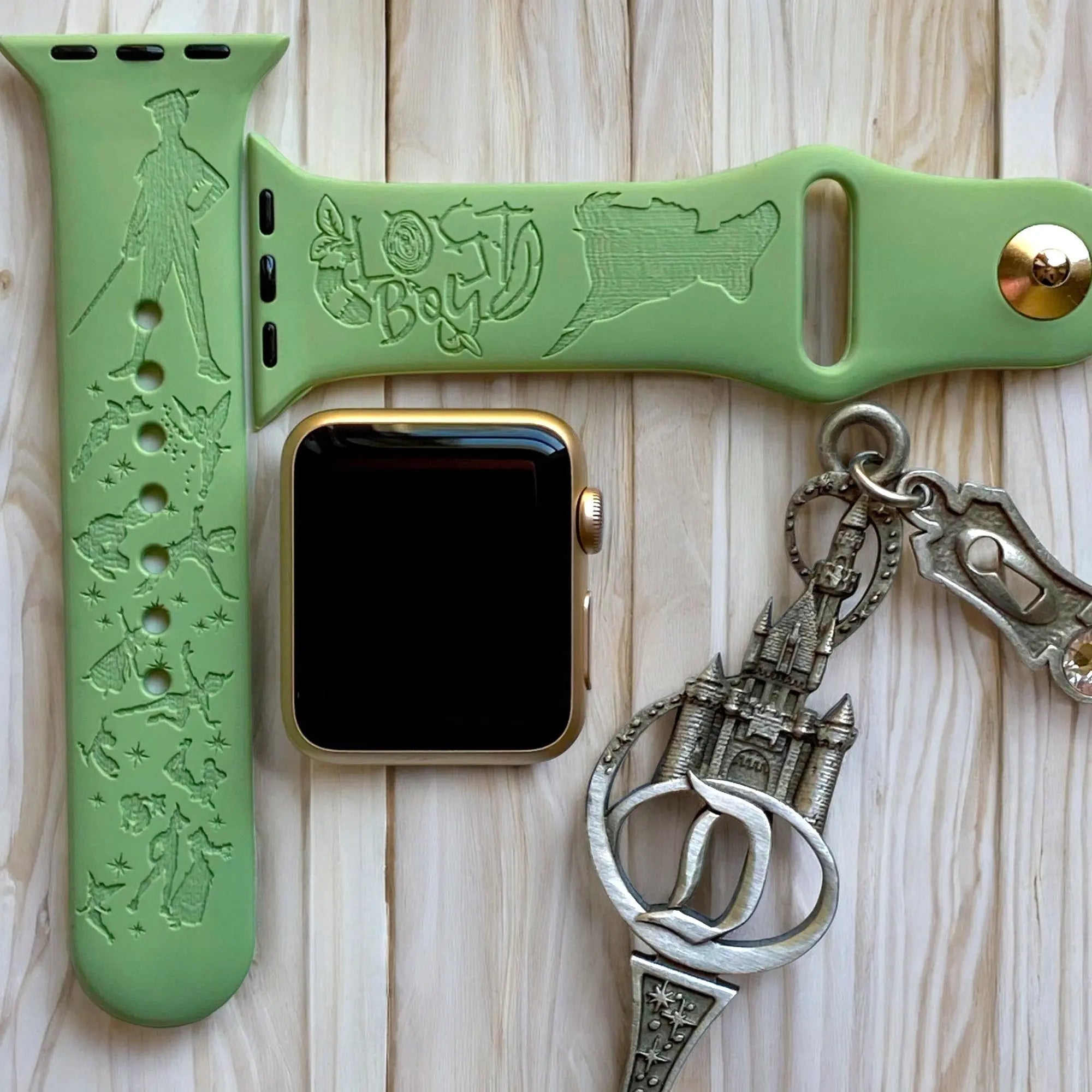 Peter Pan Engraved Watch Band - SarenaTealDesigns
