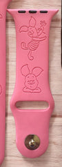 Piglet the Pig Engraved Watch Band - SarenaTealDesigns