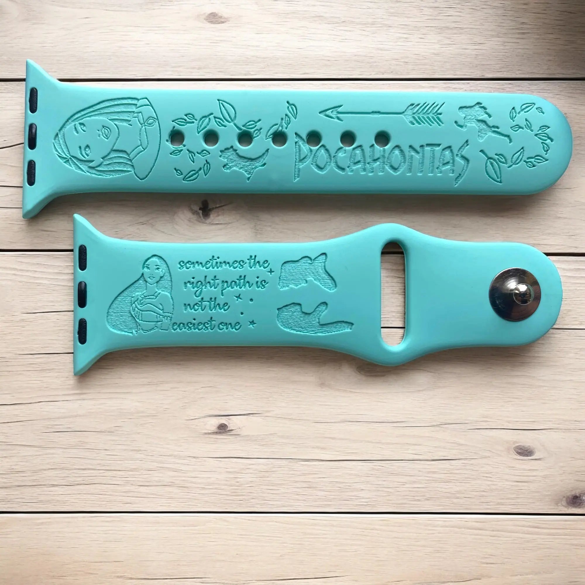 Pocahontas Engraved Watch Band - SarenaTealDesigns