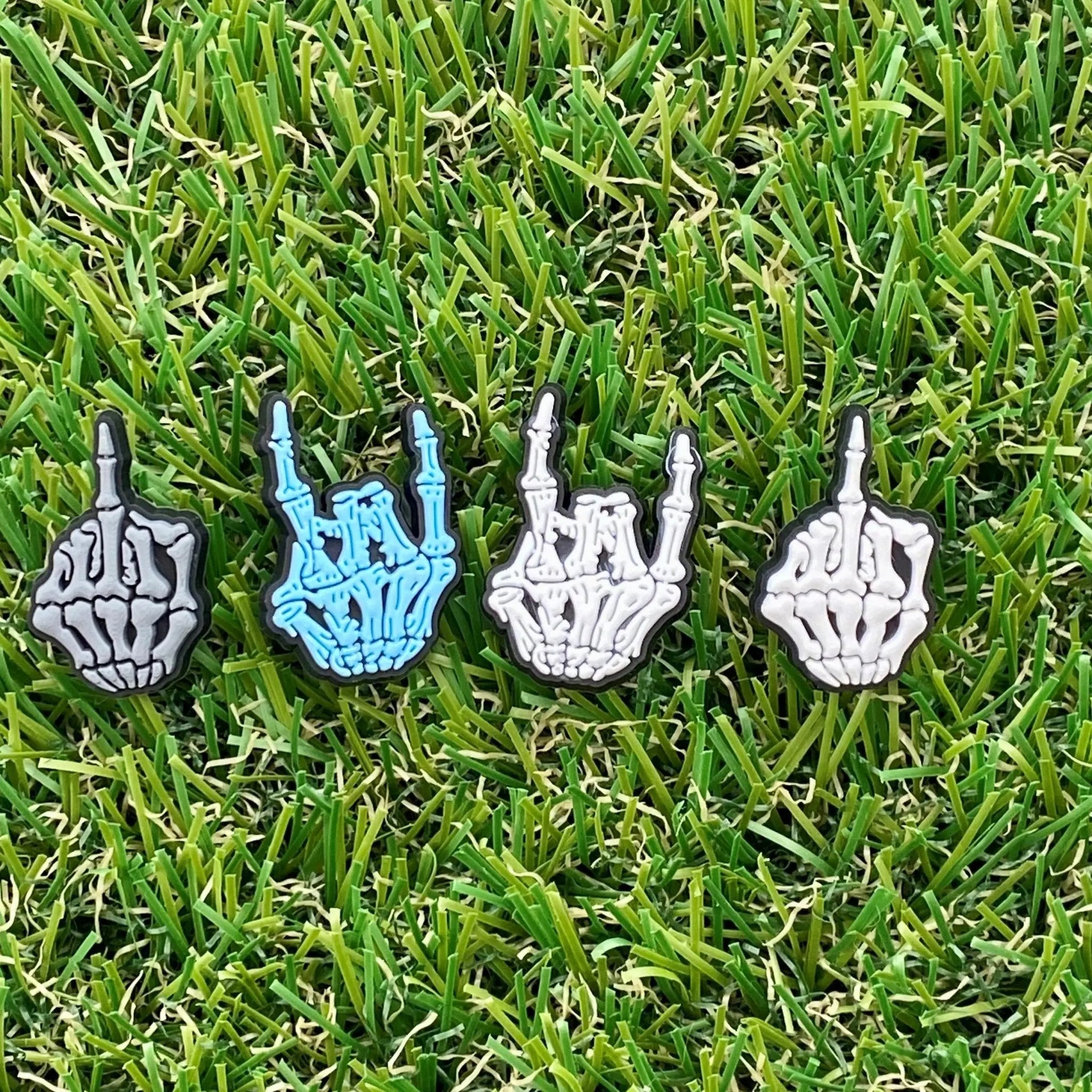 Skeleton Hands Clog Charms - SarenaTealDesigns