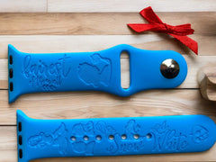 Snow White Engraved Watch Band - SarenaTealDesigns