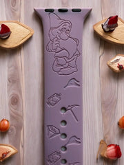 Snow White’s 7 Dwarfs Engraved Watch Band - SarenaTealDesigns