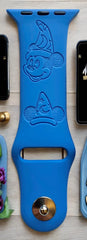 Sorcerer Mickey Engraved Watch Band - SarenaTealDesigns