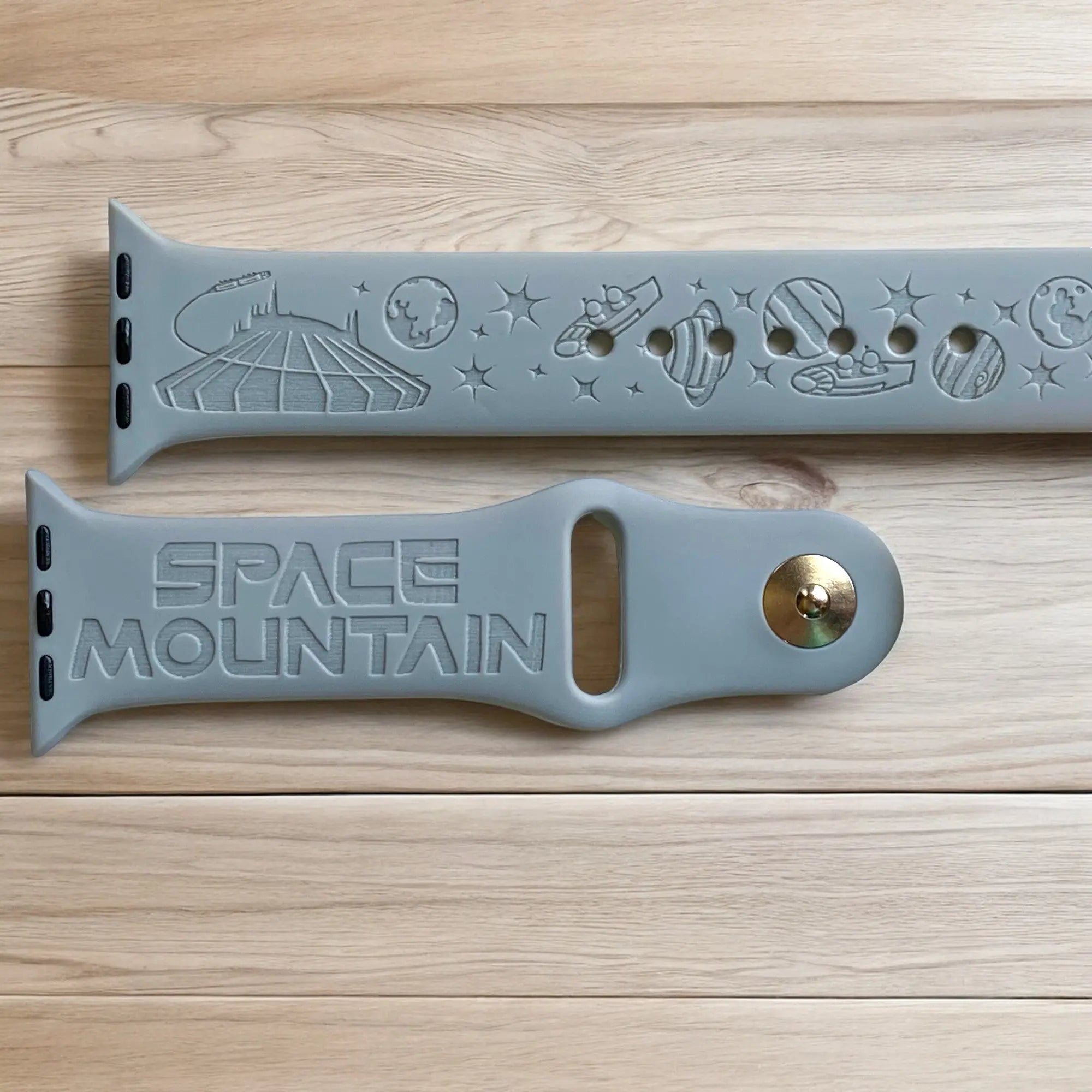 Space Mountain Engraved Watch Band - SarenaTealDesigns