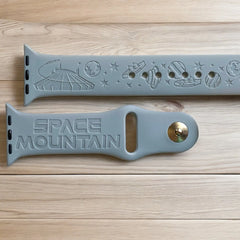 Space Mountain Engraved Watch Band - SarenaTealDesigns