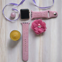 Tangled 'Rapunzel' Engraved Watch Band - SarenaTealDesigns