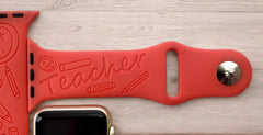 Teacher Engraved Watch Band - SarenaTealDesigns