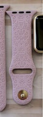 The Haunted Mansion Wallpaper Engraved Watch Band - SarenaTealDesigns