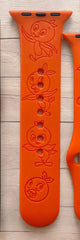 The Orange Bird Engraved Watch Band - SarenaTealDesigns