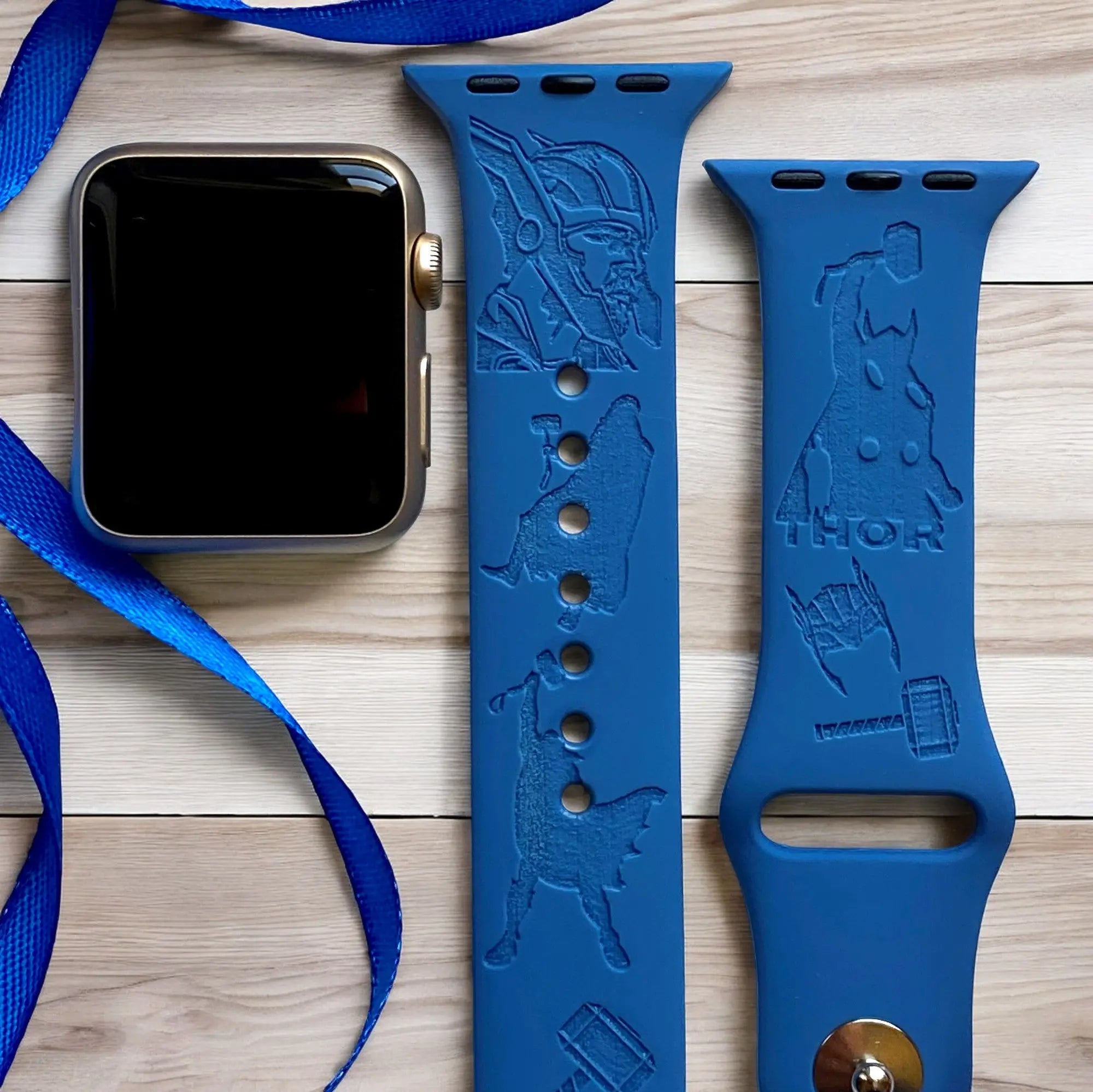 Thor Engraved Watch Band - SarenaTealDesigns