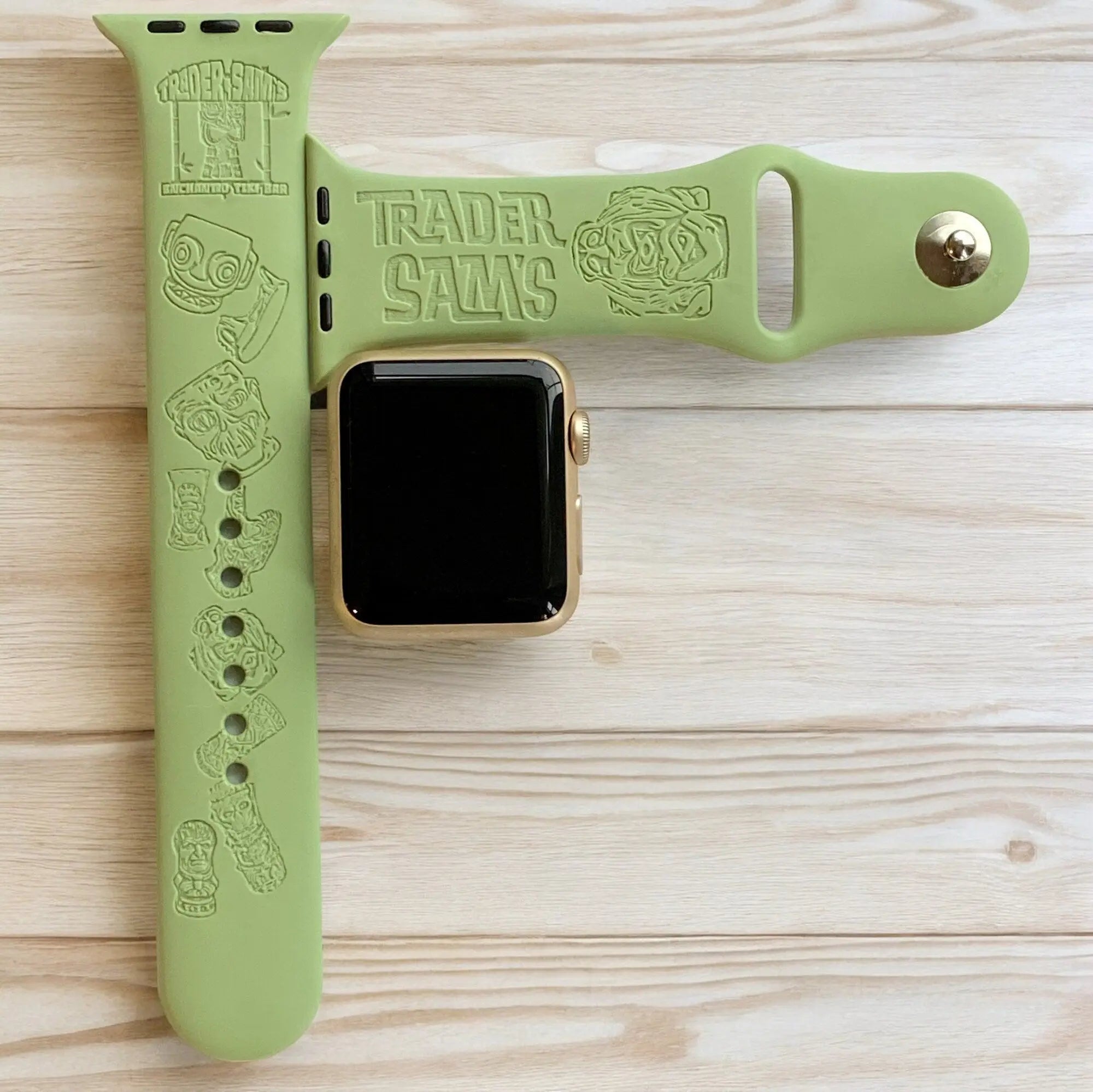 Trader Sam's Engraved Watch Band - SarenaTealDesigns