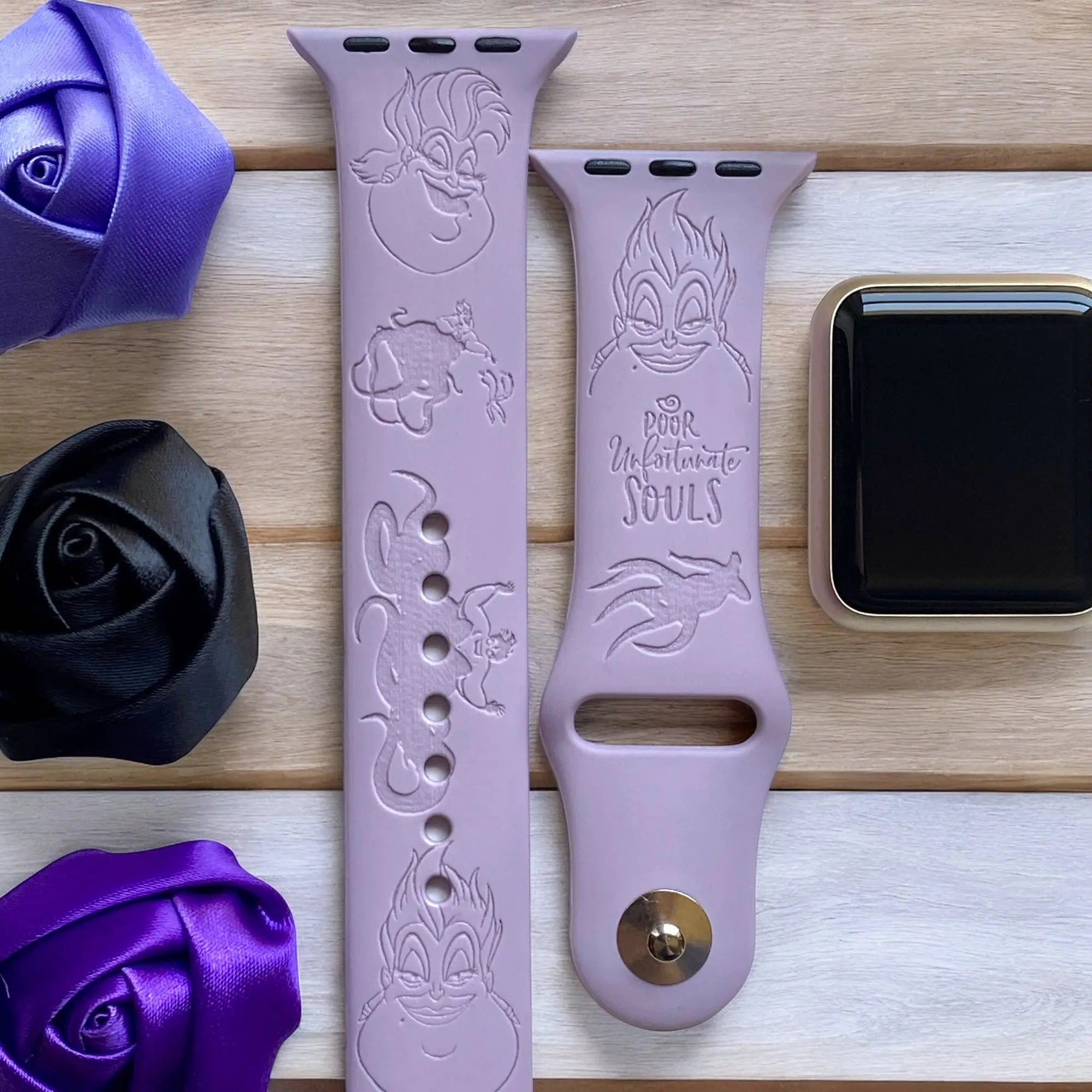 Ursula Engraved Watch Band - SarenaTealDesigns