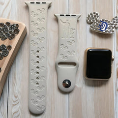 Walt / Mickey & Mouseketeer Hats Engraved Watch Band - SarenaTealDesigns