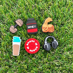 Weight Lifting Clog Charms | Video Game Clog Charms | Fashion Charms | Clog Accessories | Bracelet Charms | Sports Clog Charms - SarenaTealDesigns