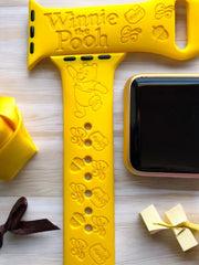 Winnie the Pooh Engraved Watch Band - SarenaTealDesigns