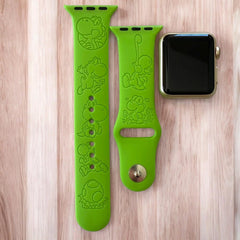 Yoshi Engraved Watch Band - SarenaTealDesigns