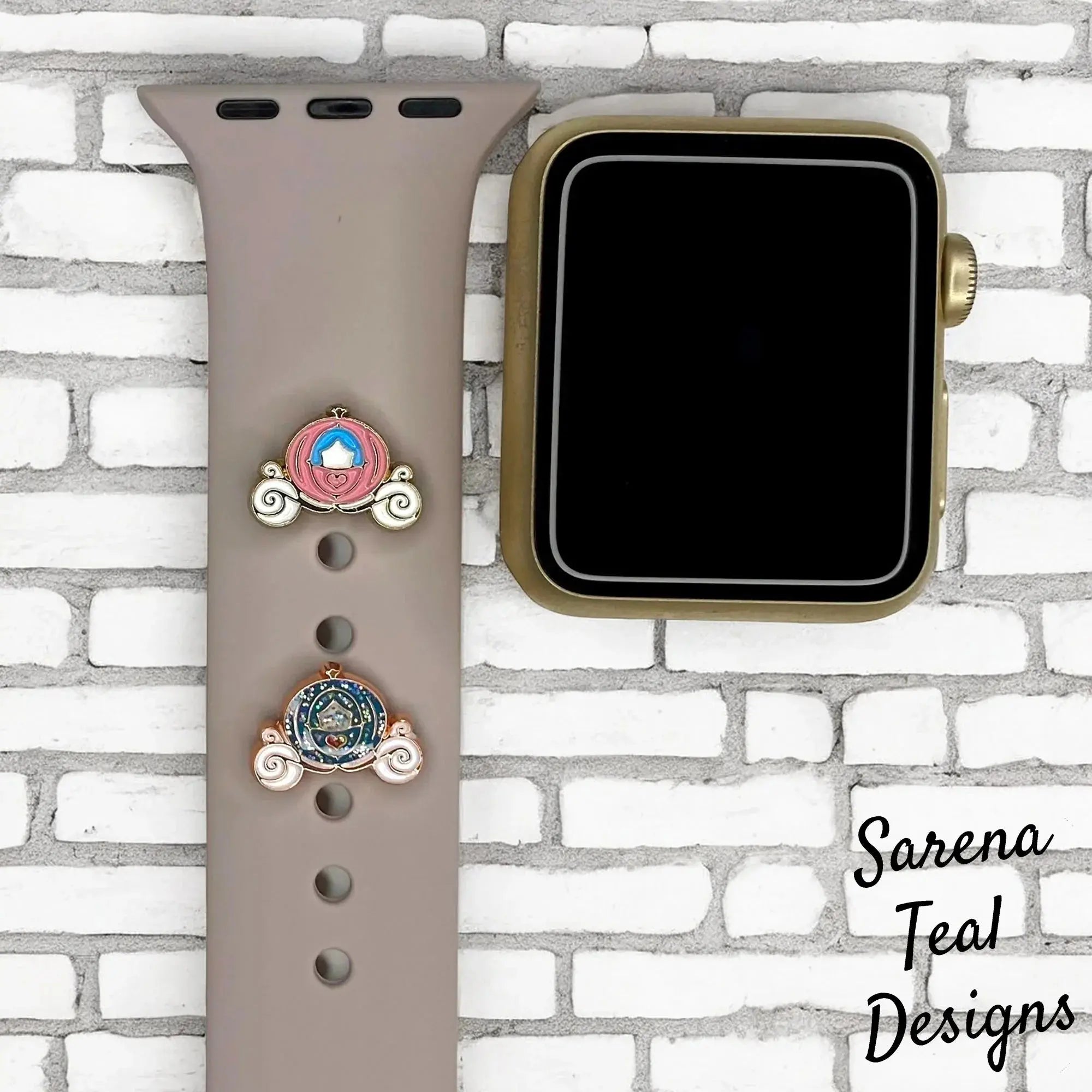 Cinderella Pumpkin Carriage Watch Band Charm - SarenaTealDesigns