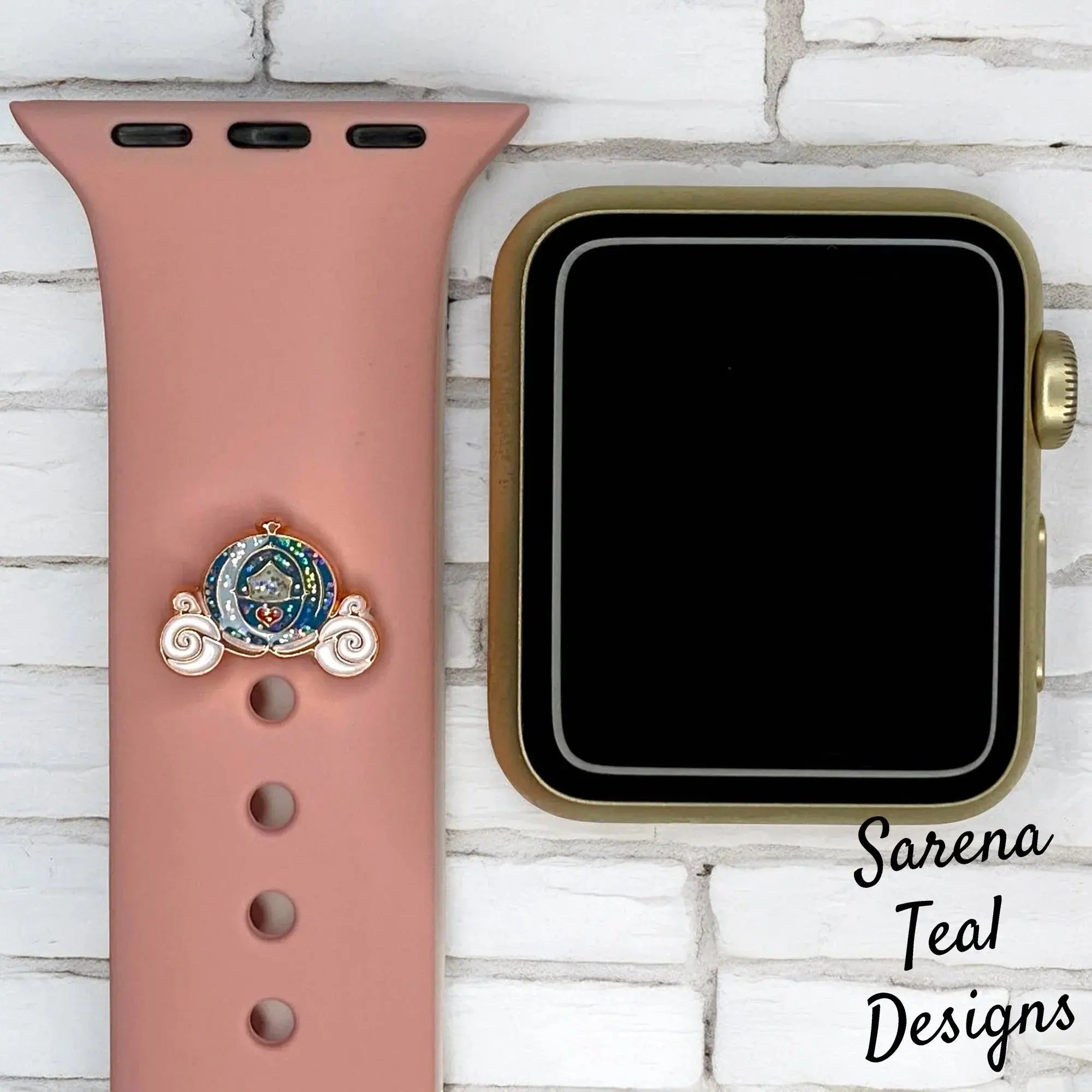 Cinderella Pumpkin Carriage Watch Band Charm - SarenaTealDesigns