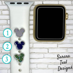 Glitter Mickey Head Watch Band Charm - SarenaTealDesigns