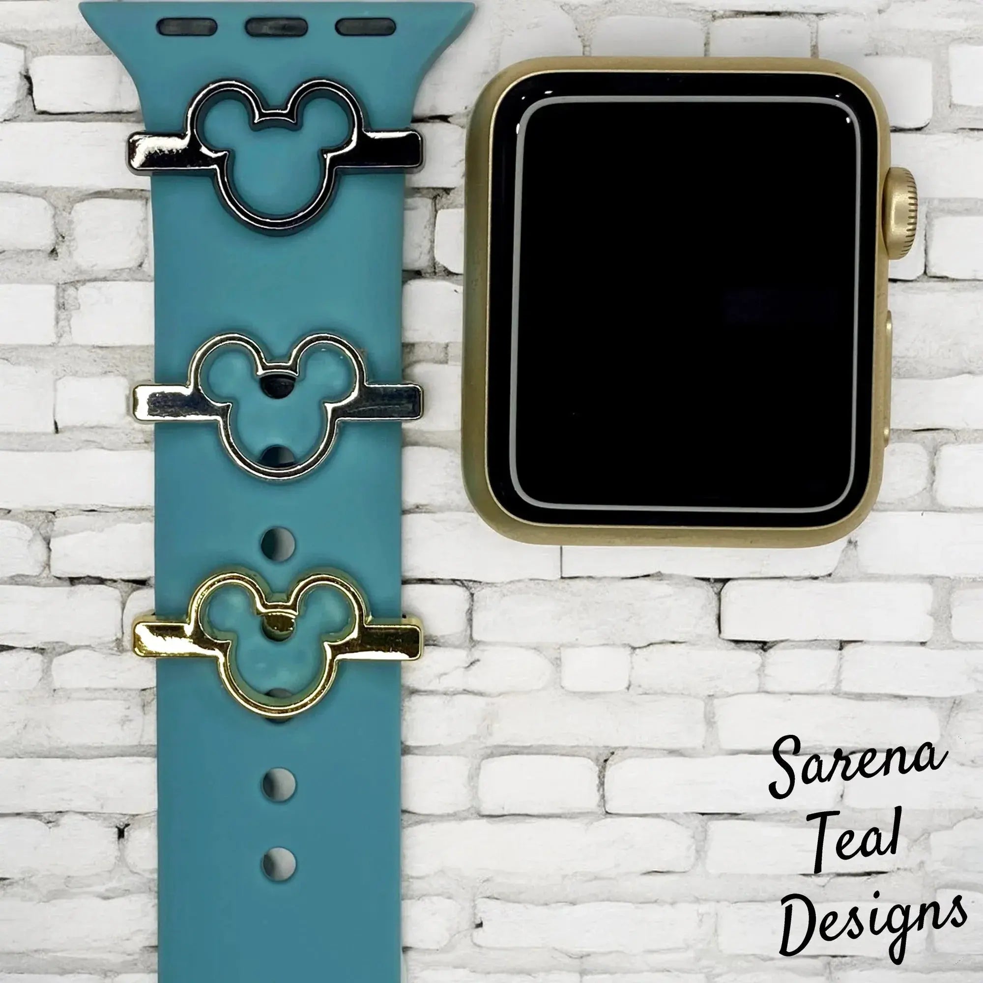 Hollow Mickey Head Band Slider Charm - SarenaTealDesigns