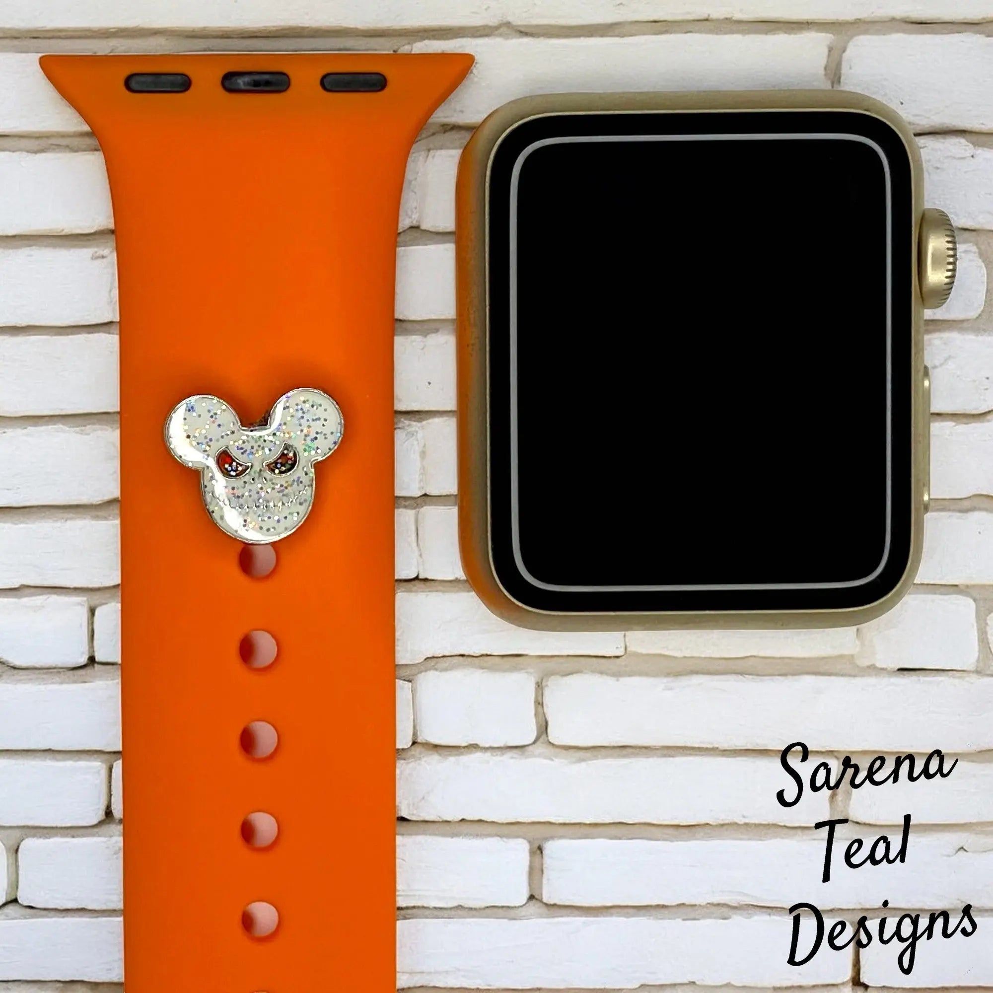 Jack Skellington Mickey Head Watch Band Charm - SarenaTealDesigns