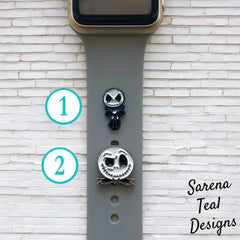 Jack Skellington Watch Band Charm - SarenaTealDesigns