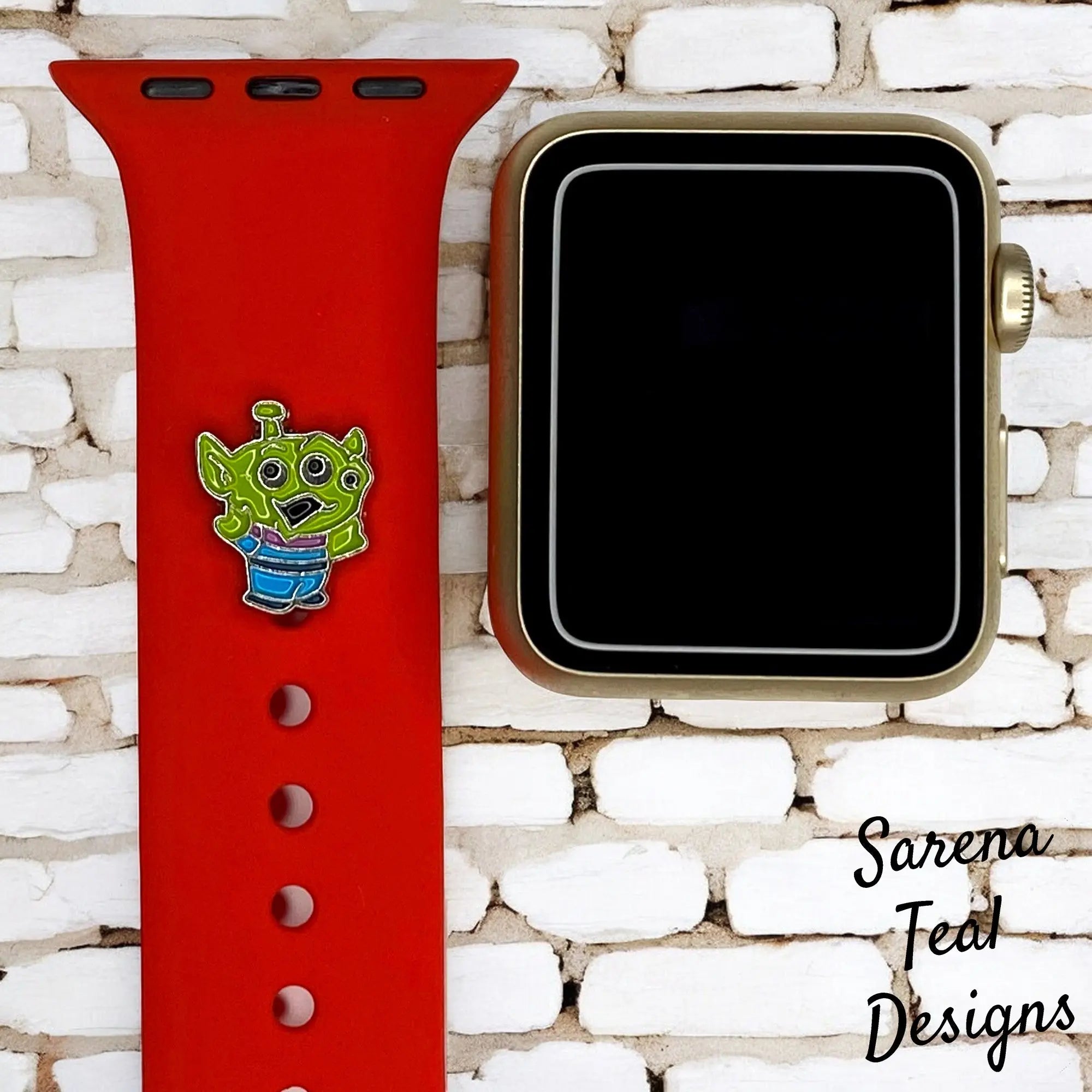 Little Green Man Watch Band Charm - SarenaTealDesigns