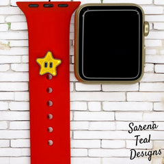 Mario Star Watch Band Charm - SarenaTealDesigns