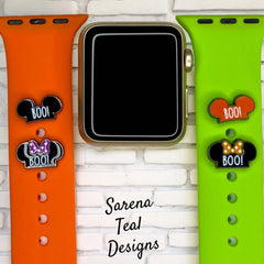 Mickey and Minnie BOO Watch Band Charm - SarenaTealDesigns