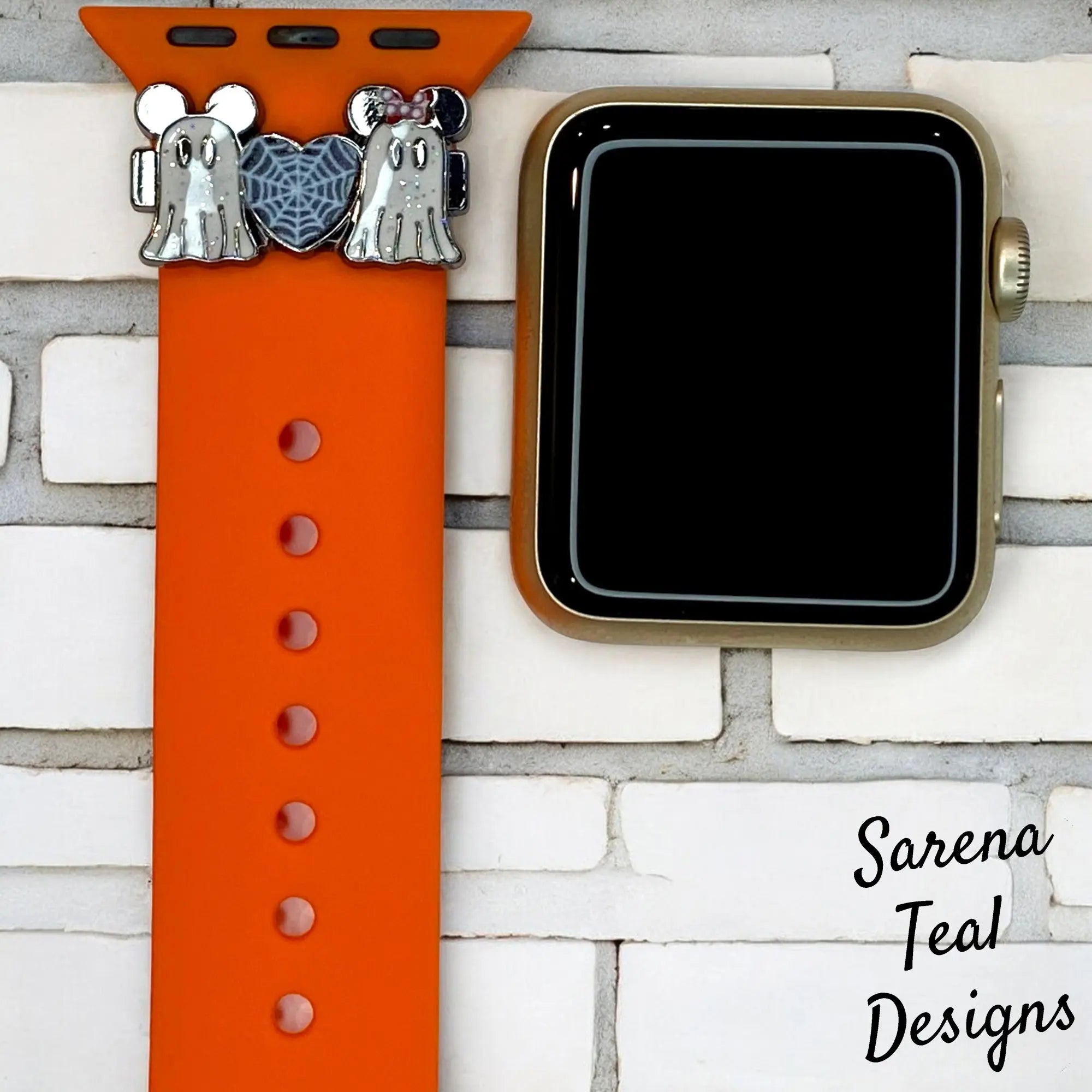 Mickey and Minnie Ghost Watch Band Slider Charm - SarenaTealDesigns