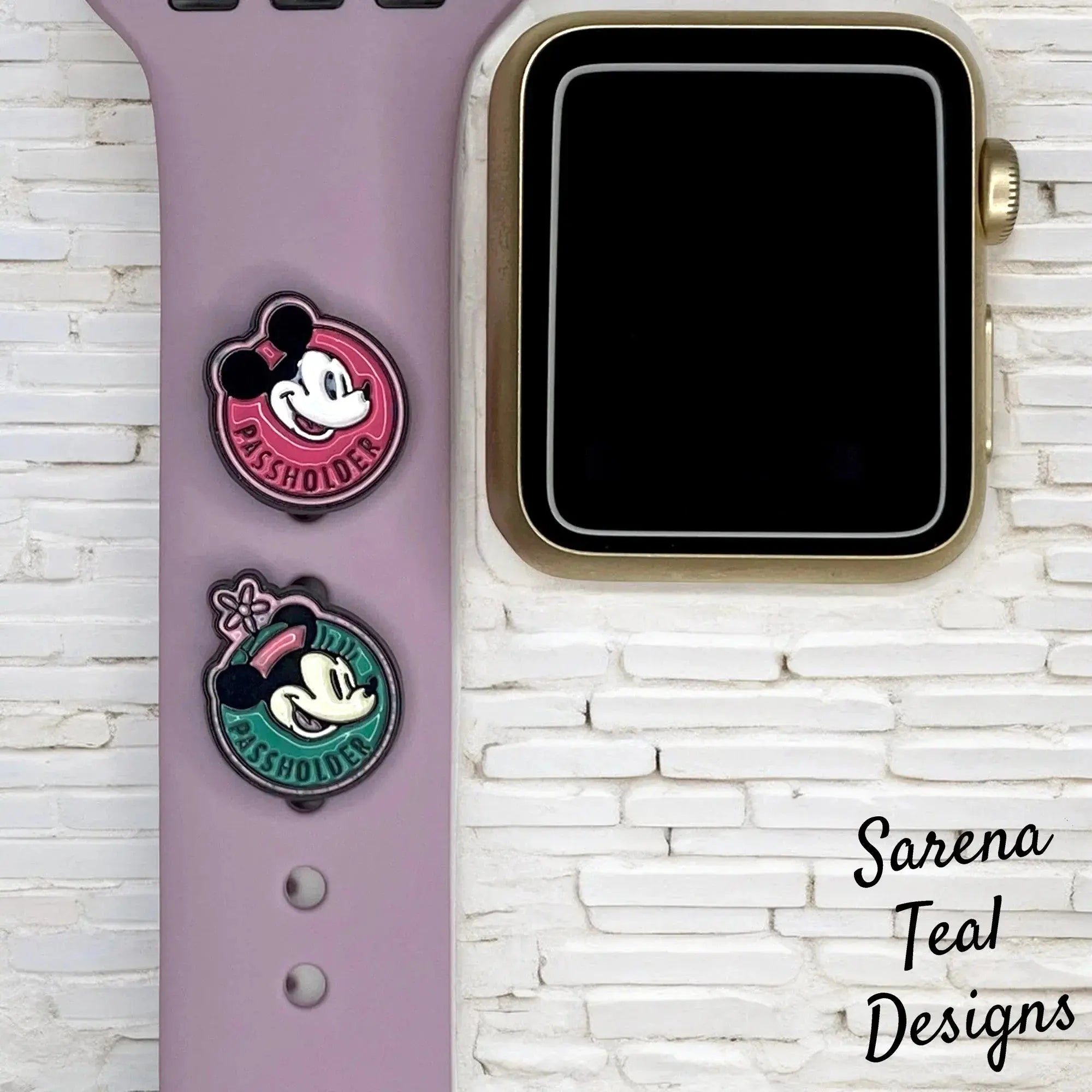 Mickey and Minnie Passholder Watch Band Charm - SarenaTealDesigns