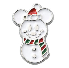 Mickey and Minnie Snowman Watch Band Charm - SarenaTealDesigns