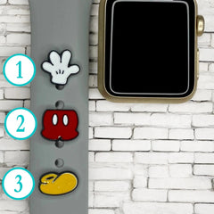 Mickey Glove Shorts Shoe Watch Band Charm - SarenaTealDesigns