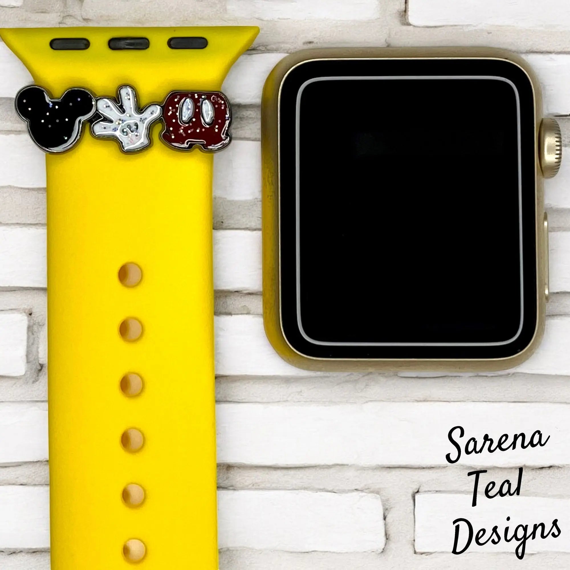 Mickey Head Hand and Shorts Watch Band Slider Charm - SarenaTealDesigns