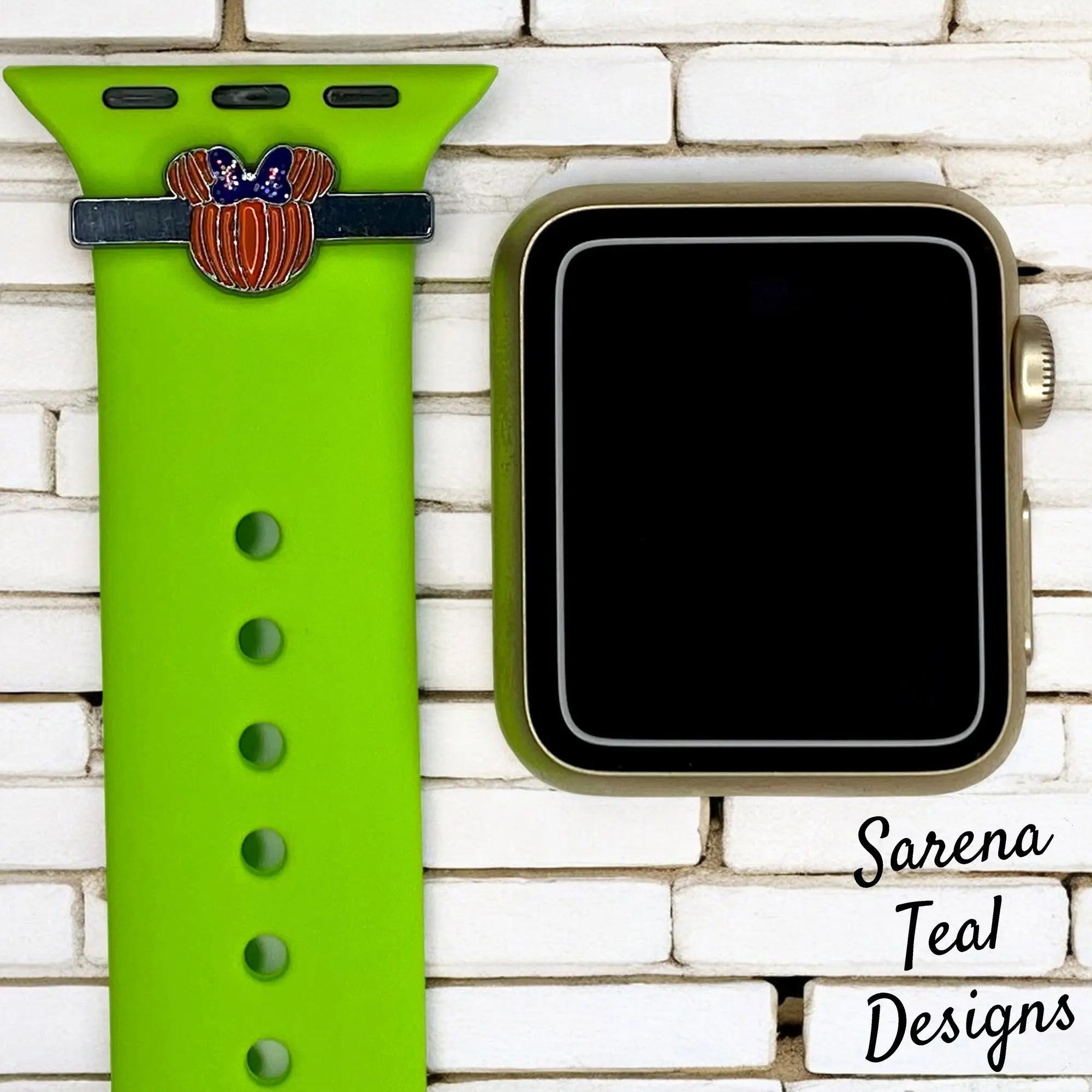 Minnie Pumpkin Watch Band Slider Charm - SarenaTealDesigns