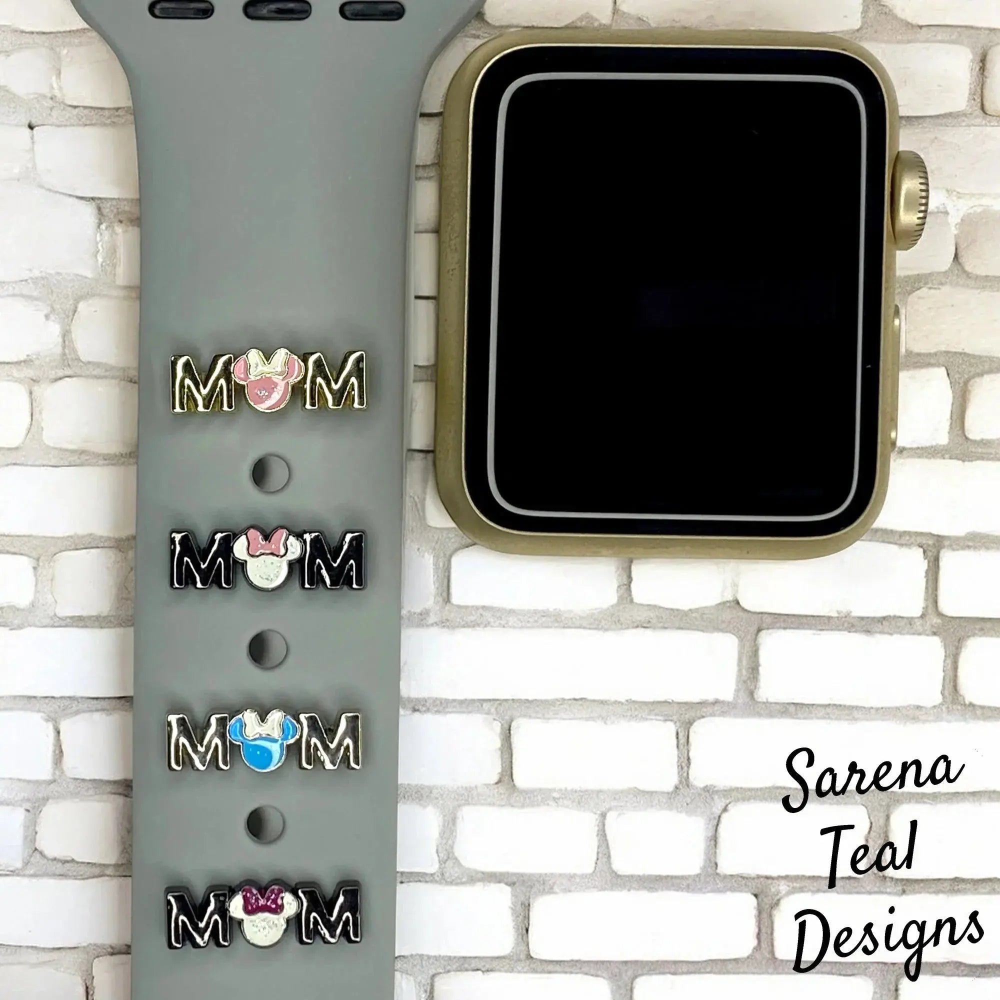 Mom with Minnie Head Watch Band Charm - SarenaTealDesigns