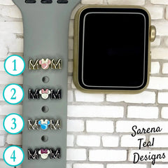 Mom with Minnie Head Watch Band Charm - SarenaTealDesigns