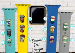 Princess Coffee Cups Watch Band Charm - SarenaTealDesigns