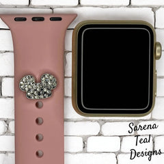 Rhinestone Mouseketeer Ears Watch Band Charm - SarenaTealDesigns