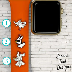 Zero the Ghost Dog Watch Band Charm - SarenaTealDesigns