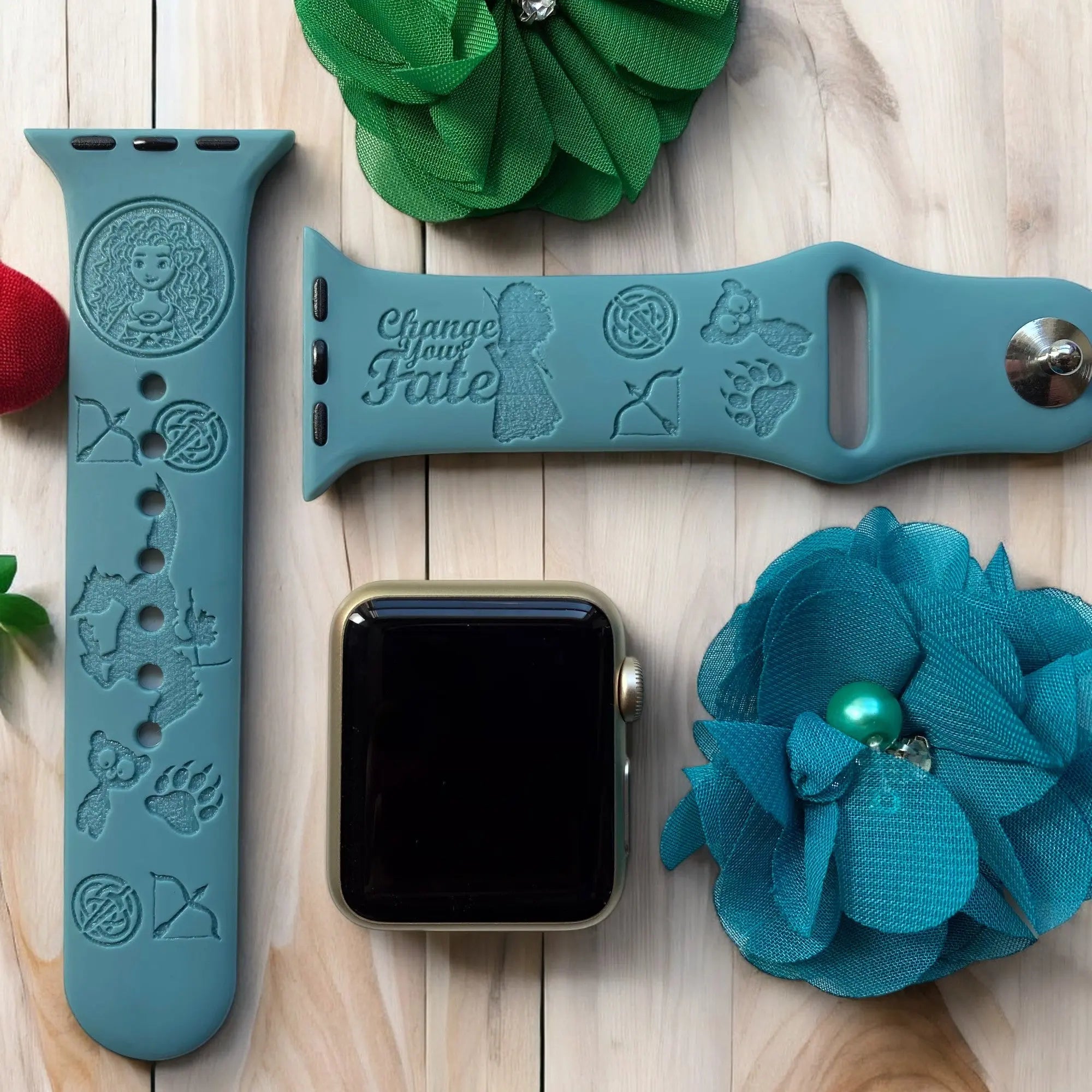 Brave 'Merida' Engraved Watch Band - SarenaTealDesigns